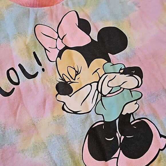 Tie dye Minnie Mouse sweater size 6-6X Disney - Picture 2 of 7